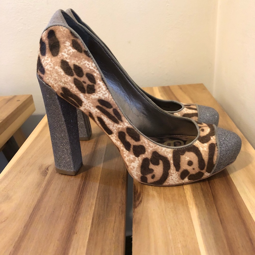 Sam Edelman animal print leopard heel - size 5